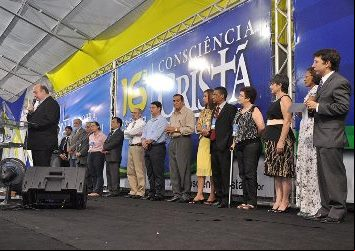 Preletores do evento no momento de leitura da Carta de Campina Grande